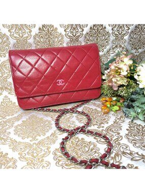 Chanel Pink Coco Chain Wallet Quilted Shoulder Bag